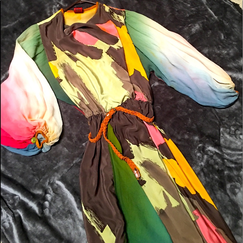 Michaele Vollbrach Silk Abstract dress